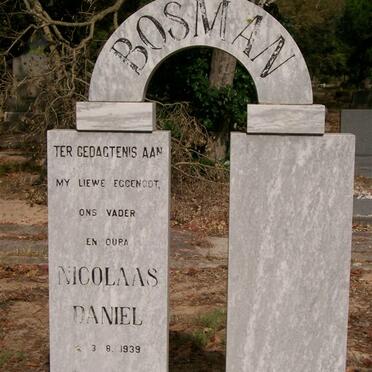 BOSMAN Nicolaas Daniel 1939-1991