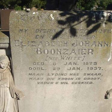 BOONZAIER Elizabeth Johanna nee WHITE 1875-1937