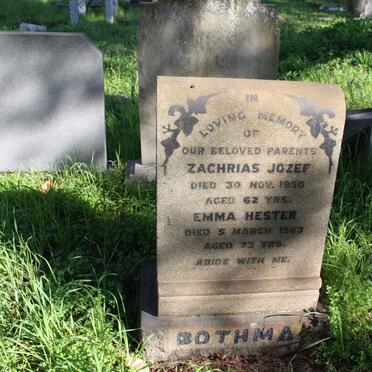 BOTHMA Zachrias Jozef -1950 &amp; Emma Hester -1963