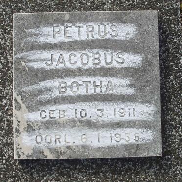 BOTHA Petrus Jacobus 1911-1958