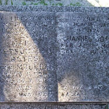 BOTES Petrus Johannes 1902-1974 &amp; Maria Petronella  MULLER 1902-1964