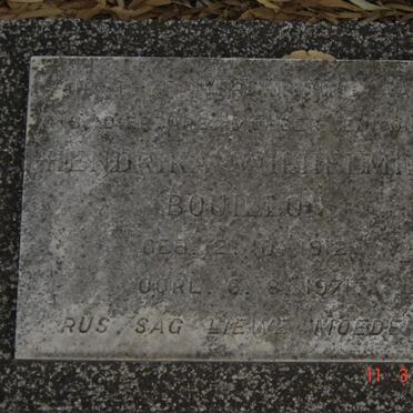 BOUILLON Hendrika Wilhelmina 1912-1971