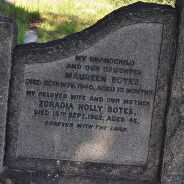 BOTES Zoradia Holly -1962 :: BOTES Maureen -1940