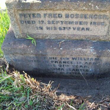 BOSSENGER Peter Fred -1925 &amp; Emma Isabella -1930 :: BOSSENGER William -1918