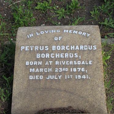 BORCHERDS Petrus Borchardus 1876-1941