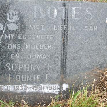 BOTES Sophia E. 1933-1981