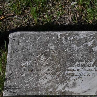 BOTMA Jacob Nicolaas 1901-1979 &amp; Maria A.D. MARAIS 1906-1991