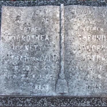 BOTHA Theunis Jacobus 19??-1969 &amp; Dorothea ...netta DALL 190?-196?