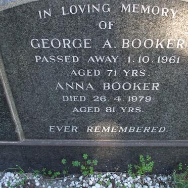 BOOKER George A. -1961 &amp; Anna -1979