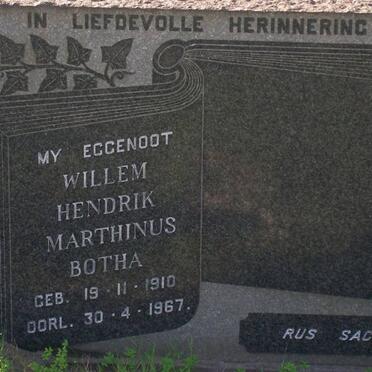 BOTHA Willem Hendrik Marthinus 1910-1967