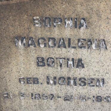 BOTHA Sophia Magdalena nee MOMSEN 1857-1943