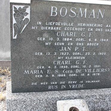 BOSMAN :: DE VILLIERS