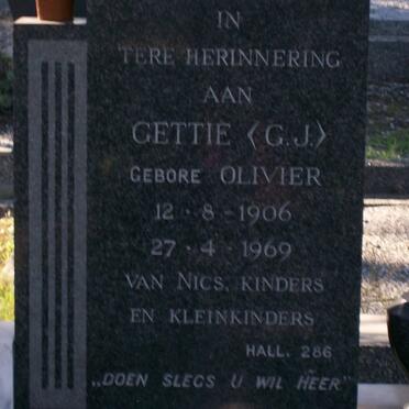 BOTES Nic's 1905-1980 &amp; G.J. OLIVIER 1906-1969