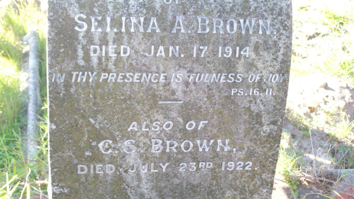 BROWN Selina A. -1914