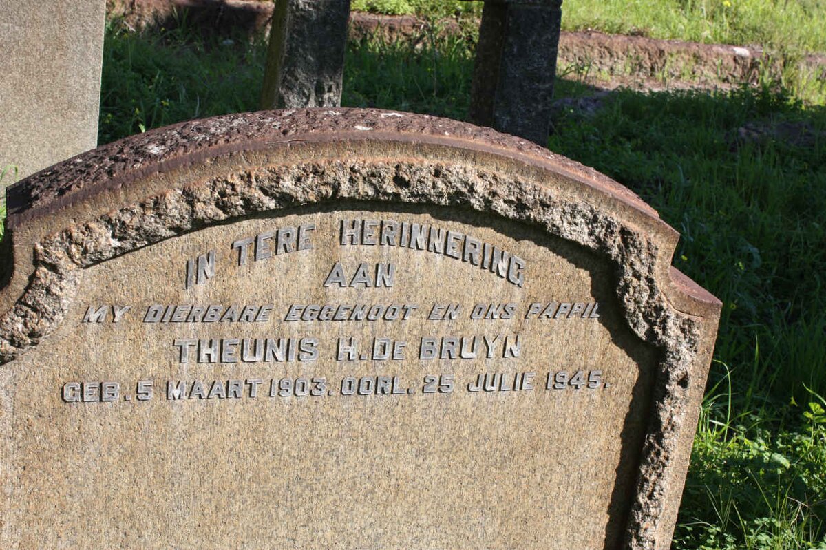 BRUYN Theunis H., de 1903-1945