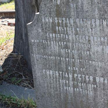 BRAND Christian Peter -1896 &amp; Ann Susan Cathrine -1895