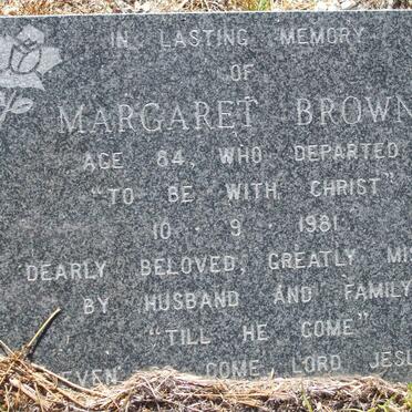 BROWN Margaret -1981