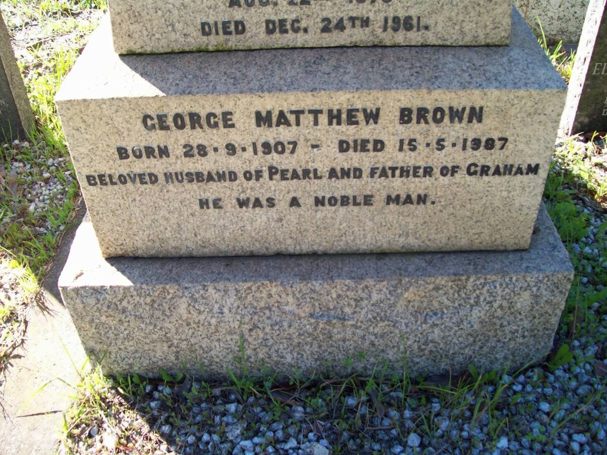 BROWN George Matthew 1907-1987