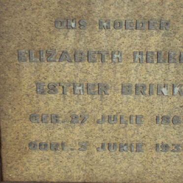 BRINK Elizabeth Helena Esther 1863-1934