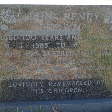BROWN John Henry 1885-1995