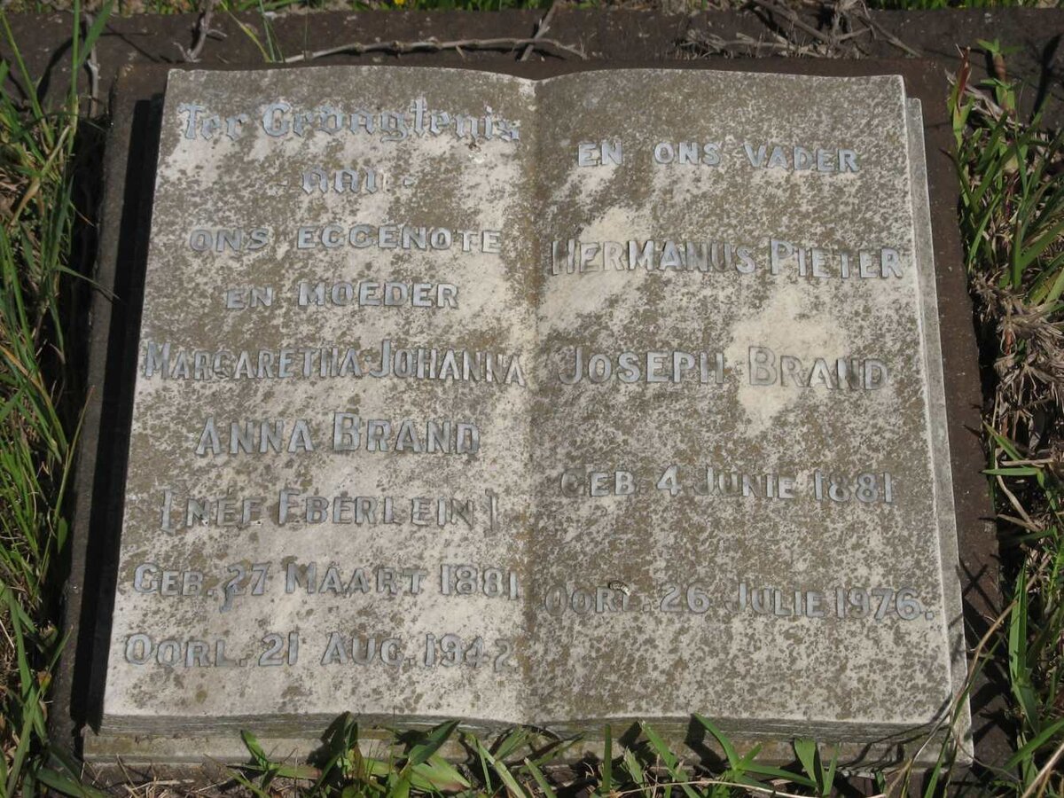 BRAND Joseph 1881-1976 &amp; Margaretha Johanna Anna 1881-1942