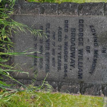 BROADWAY George William -1944 &amp; Eleanor Sophia 1948