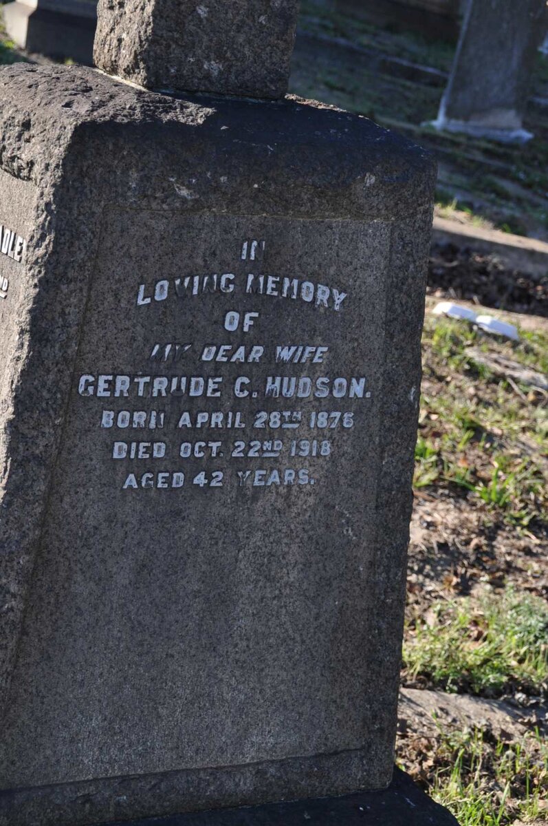 HUDSON Gertrude C. 1876-1918