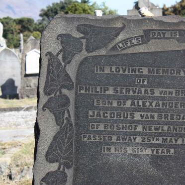 BREDA Philip Servaas, van -1919