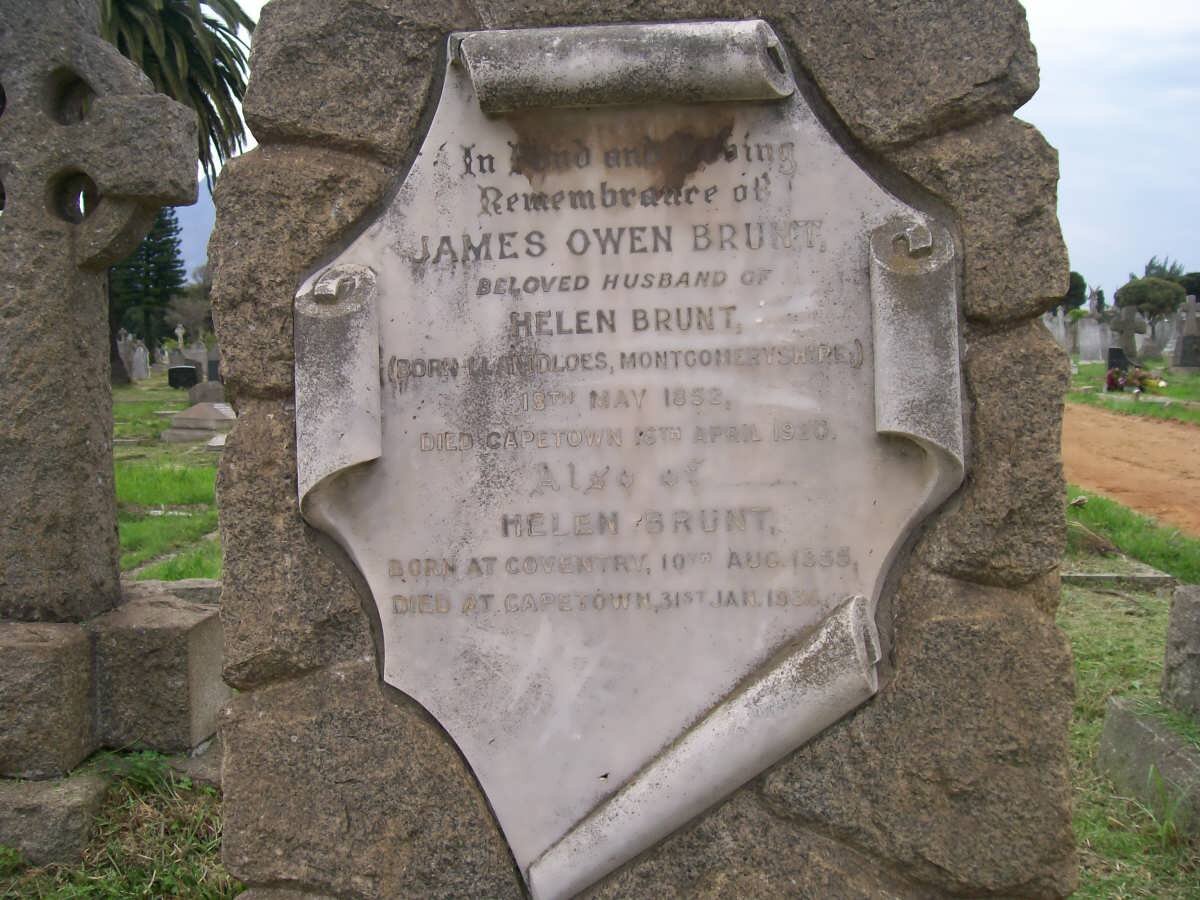 BRUNT James Owen 1851-1920 &amp; Helen 1855-1936