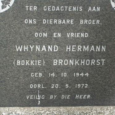BRONKHORST Whynand Hermann 1944-1972