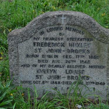 BROOKS Frederick Huxley, St. JOHN 1880-1948 &amp; Evelyn Louise 18?8-1943