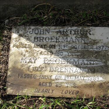 BROEKMANN John Arthur -1977 &amp; May BRENNAN -1989
