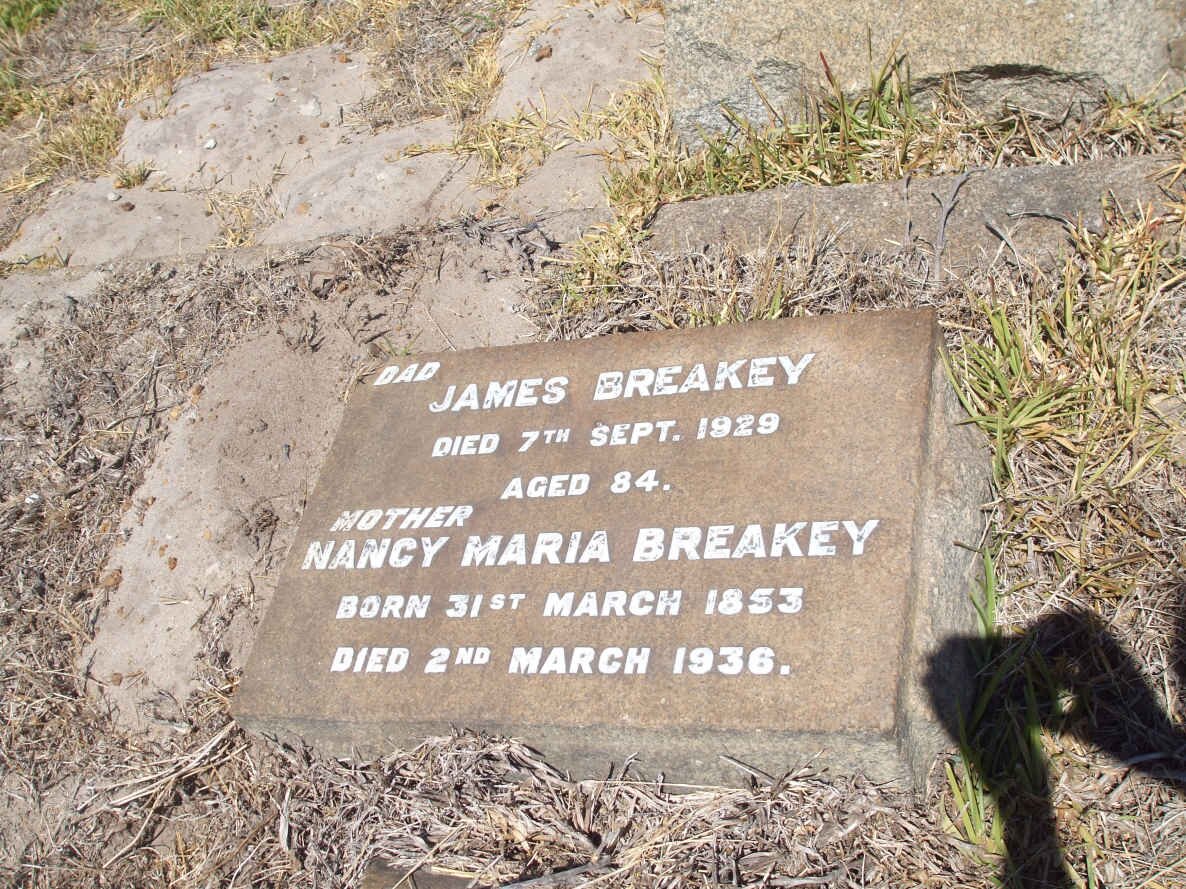 BREAKEY James -1929 &amp; Nancy Maria 1853-1936