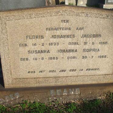 BRAND Floris Johannes Jacobus 1873-1950 &amp; Susanna Johanna Sophia 1885-1968
