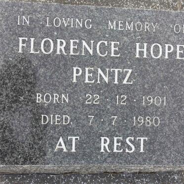 PENTZ Florence Hope 1901-1980