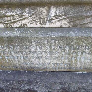 SCHALKWYK Ernest, van -1934