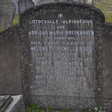 BREUKHOVEN Adriana Maria VAN DE WAL -1915 :: ROOS Helena Petronella nee BREUKHOVEN -1918