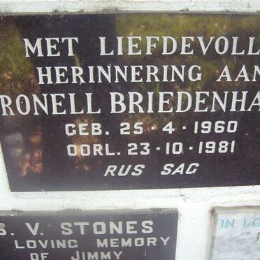 BRIEDENHANN Ronell 1960-1981
