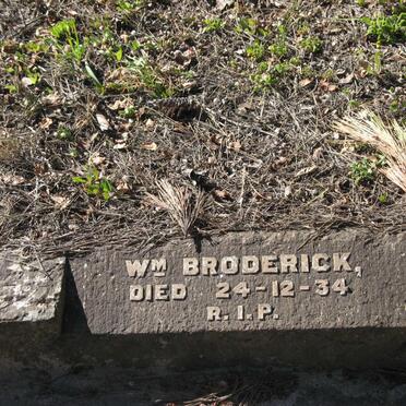 BRODERICK Wm. -1934
