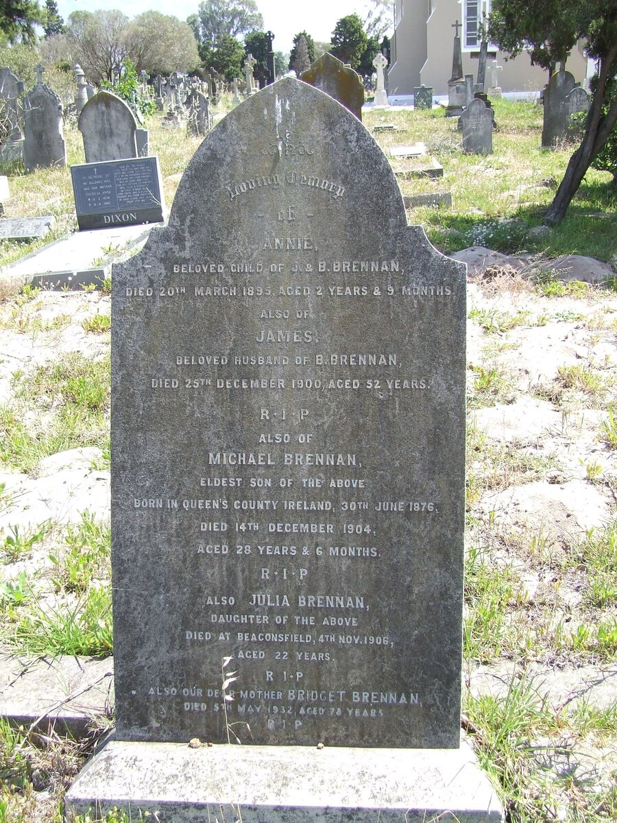 BRENNAN James -1900 &amp; Bridget -1932  :: BRENNAN Annie -1895 :: BRENNAN Michael 1876-1904 :: BRENNAN Julia -1906