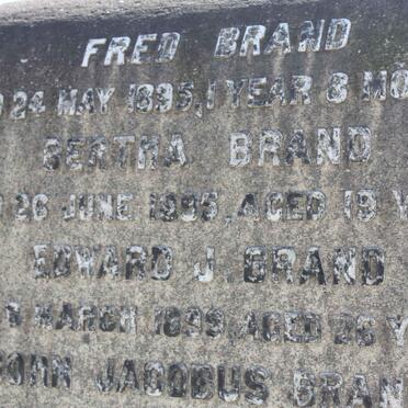 BRAND Fred -1895 :: BRAND Bertha -1895 :: BRAND Edward J. -1899