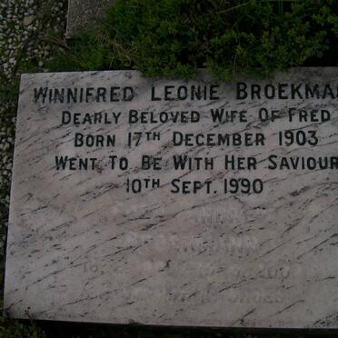 BROEKMANN Winnifred Leonie 1903-1990