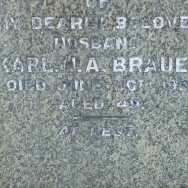 BRAUER Karl H.A. -1930