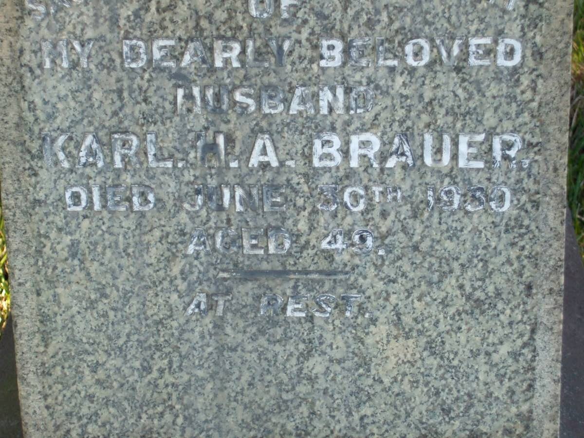 BRAUER Karl H.A. -1930