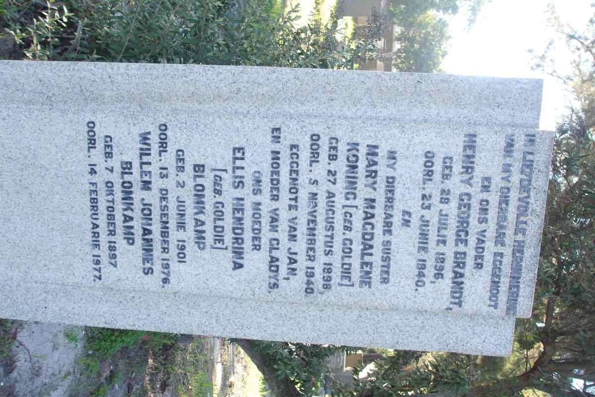 BRANDT :: KONING :: GOLDIE :: BLOMKAMP