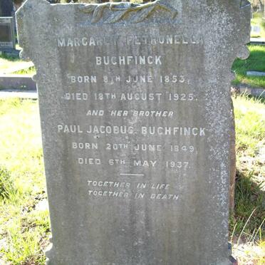 BUCHFINCK Margaret Petronella 1853-1925 :: BUCHFINCK Paul Jacobus 1849-1937