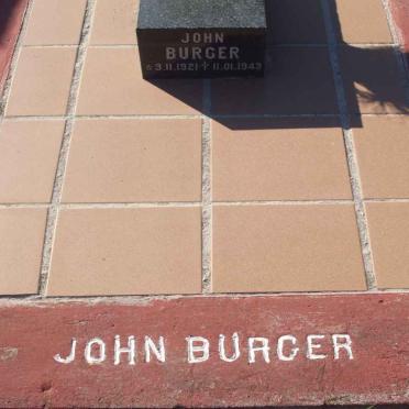 BURGER John 1921-1943