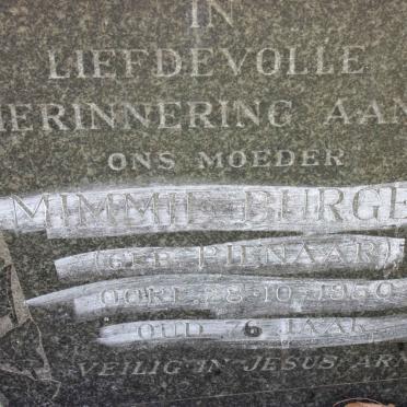 BURGER Miemie nee PIENAAR -1950
