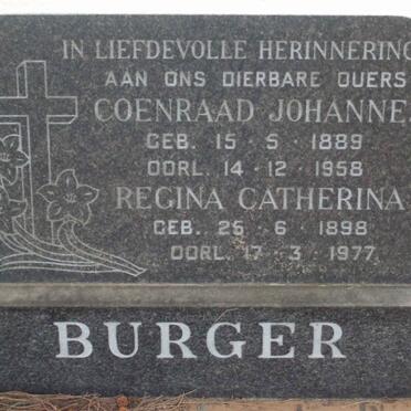 BURGER Coenraad Johannes 1889-1958 &amp; Regina Catherina 1898-1977