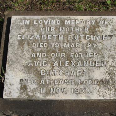 BUTCHART David Alexander -1910 &amp; Elizabeth -1927